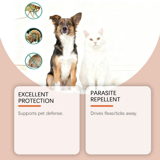 HKM-6548925 Flea and Tick Prevention Support Drops for Dogs and Cats - Natural Ingredients for Safe Protection