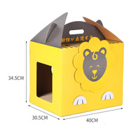 HKM-6549053 Foldable Japanese Milk Nest Cat Scratch Board - Corrugated Paper Chew Toy for Cats