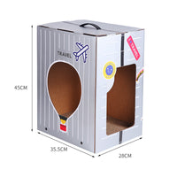 HKM-6549053 Foldable Japanese Milk Nest Cat Scratch Board - Corrugated Paper Chew Toy for Cats