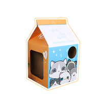HKM-6549053 Foldable Japanese Milk Nest Cat Scratch Board - Corrugated Paper Chew Toy for Cats