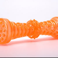 HKM-6549693 TPR Sounding Molar Stick Pet Toy in Peacock Blue & Orange - Small & Large Sizes Available