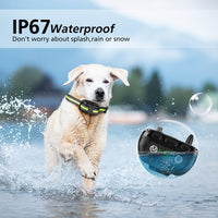 HKM-6550845 Waterproof Bark Control Collar with Vibration and Static Shock Modes, Adjustable 3.7-21.5in, Fits Dogs 6-150 lbs