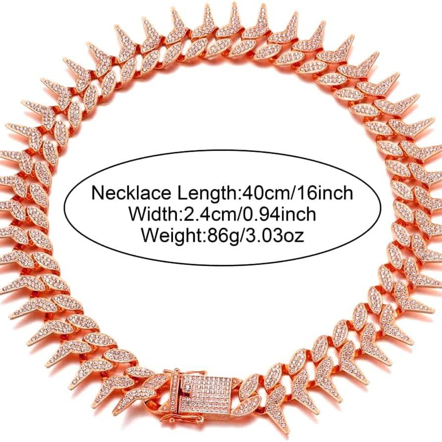 HKM-6551485 Plaid Diamond Pet Neckband Necklace in Gold, Silver, and Rose Gold - Multiple Sizes Available