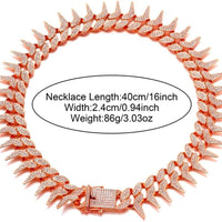 HKM-6551485 Plaid Diamond Pet Neckband Necklace in Gold, Silver, and Rose Gold - Multiple Sizes Available