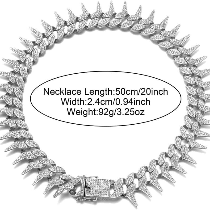 HKM-6551485 Plaid Diamond Pet Neckband Necklace in Gold, Silver, and Rose Gold - Multiple Sizes Available