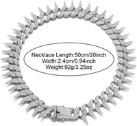 HKM-6551485 Plaid Diamond Pet Neckband Necklace in Gold, Silver, and Rose Gold - Multiple Sizes Available