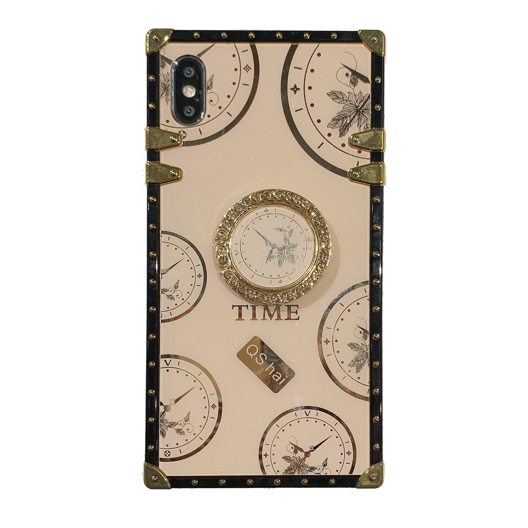 HKM-655251 Fashionable Square Watch Phone Case Compatible with iPhone 12, 11 Pro Max, and Samsung S20 Ultra