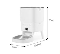 HKM-6552637 Smart Pet Feeder with Video and Night Vision, Stainless Steel Bowl, Ideal for Cats and Dogs