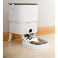 HKM-6552637 Smart Pet Feeder with Video and Night Vision, Stainless Steel Bowl, Ideal for Cats and Dogs