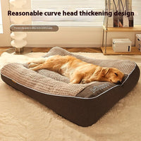 HKM-6552893 Cozy Universal Dog Sofa Bed for Medium to Large Breeds in Blue Crystal Velvet