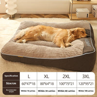 HKM-6552893 Cozy Universal Dog Sofa Bed for Medium to Large Breeds in Blue Crystal Velvet