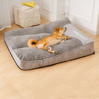 HKM-6552893 Cozy Universal Dog Sofa Bed for Medium to Large Breeds in Blue Crystal Velvet