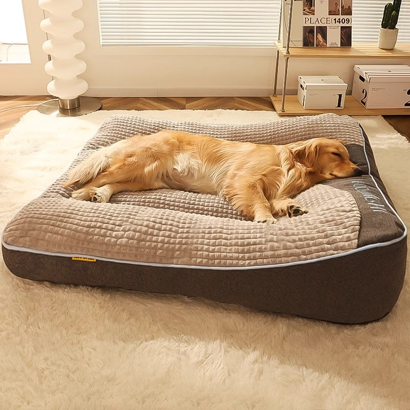 HKM-6552893 Cozy Universal Dog Sofa Bed for Medium to Large Breeds in Blue Crystal Velvet
