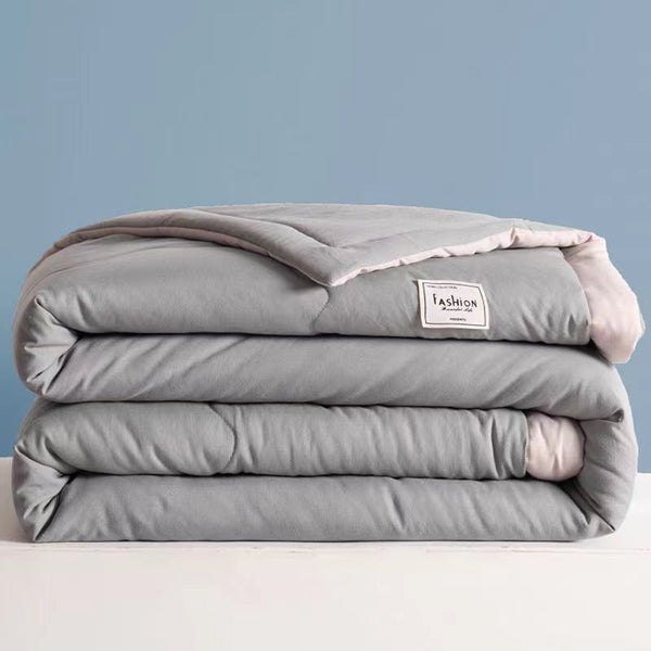 HKM-655315 Lightweight Washed Cotton Air Conditioner Quilt - Summer Polyester Fiber Fill in Multiple Sizes