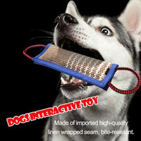 HKM-6553661 Blue Edge Dog Training Bite Stick - Durable Linen, 30cm & 50cm Options