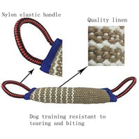 HKM-6553661 Blue Edge Dog Training Bite Stick - Durable Linen, 30cm & 50cm Options