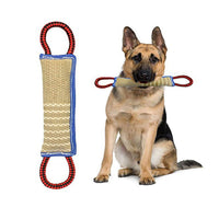 HKM-6553661 Blue Edge Dog Training Bite Stick - Durable Linen, 30cm & 50cm Options