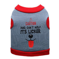 HKM-655379 Flannelette Pet Vest in Grey with Edge Color Options