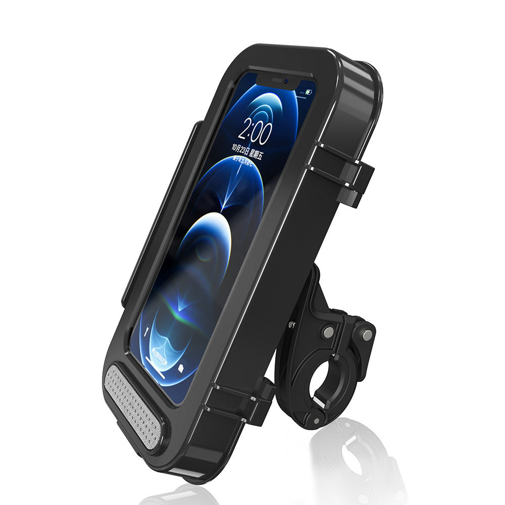 HKM-655379 Universal Waterproof Mobile Phone Holder for Bicycles and Motorcycles with Rearview Mirror Attachment