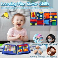HKM-655443 Montessori Sensory Learning Busy Board for Toddlers Aged 1-3, Travel Activities Educational Toy