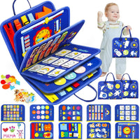HKM-655443 Montessori Sensory Learning Busy Board for Toddlers Aged 1-3, Travel Activities Educational Toy