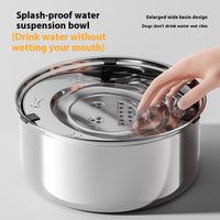 HKM-6554685 Large Capacity Stainless Steel Pet Water Bowl for Dogs and Cats - 1L, 3L, 5.6L Options Available