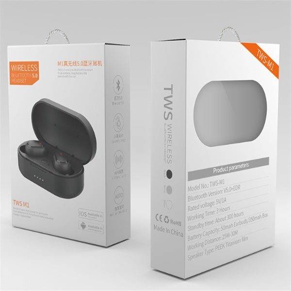 HKM-655507 M1 Bluetooth Wireless Headset with Stereo Sound and Voice Control