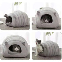 HKM-6556093 Cozy Pet Bed and Basket for Cats and Dogs - 38x42x33cm Size