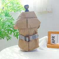 HKM-6556221 Khaki Trench Coat for Pets – Stylish Couple Clothing Set in Polyester