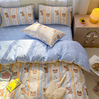 HKM-655635 Cartoon Girl Cotton Quilt Cover Set – Four-Piece Bedding Collection in Multiple Sizes