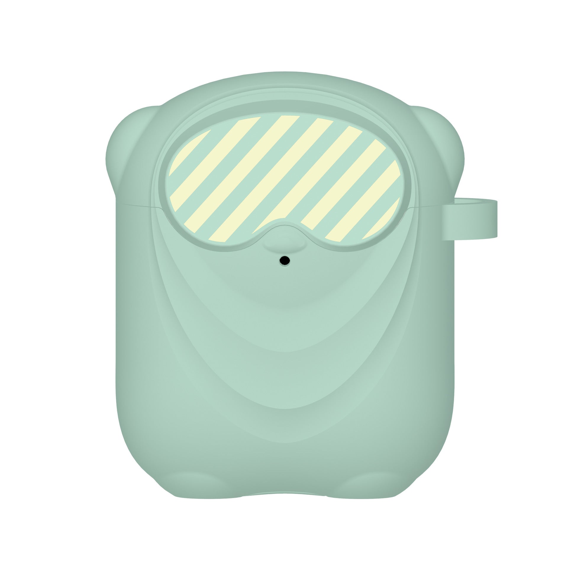 HKM-655699 Cartoon Silicone Protective Cover for AirPods - Wallet Style, Compatible with Bluetooth Headsets in Green, Pink, Blue, and Black