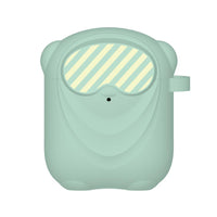 HKM-655699 Cartoon Silicone Protective Cover for AirPods - Wallet Style, Compatible with Bluetooth Headsets in Green, Pink, Blue, and Black