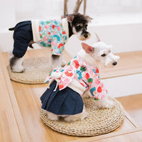 HKM-6558781 Flower Japanese Kimono Pet Apparel in Cotton and Polyester for Small to Extra Large Dogs
