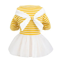 HKM-655891 Cotton White Bow Tie Skirt for Baby - Available in Yellow/Light Blue, Sizes XS to XL