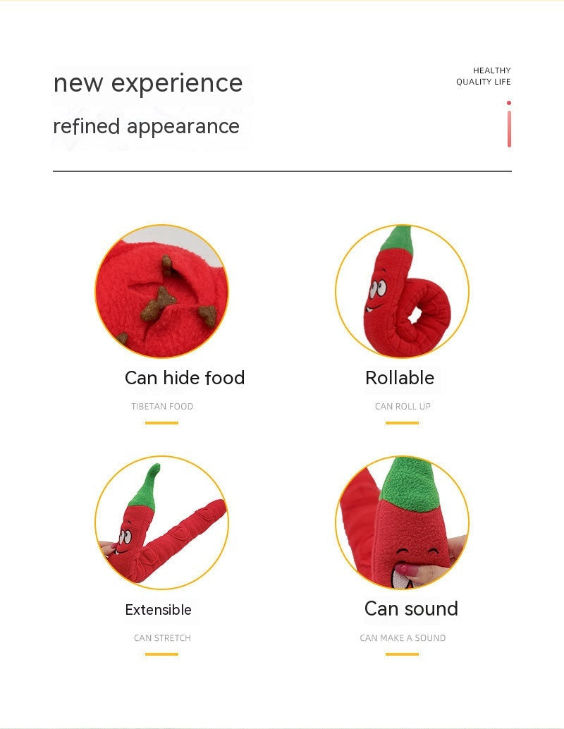 HKM-6559421 Interactive Smell Puzzle Toy for Dogs - Slow Feed Training and Stimulation, Polar Fleece - Red