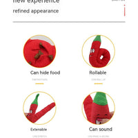 HKM-6559421 Interactive Smell Puzzle Toy for Dogs - Slow Feed Training and Stimulation, Polar Fleece - Red