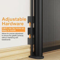 HKM-6560061 Retractable Safety Baby Gate, Mesh Dog Gate for Doorways and Stairs - 55 Inch Wide, 33 Inch Tall, Indoor and Outdoor Use
