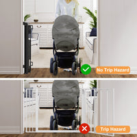 HKM-6560061 Retractable Safety Baby Gate, Mesh Dog Gate for Doorways and Stairs - 55 Inch Wide, 33 Inch Tall, Indoor and Outdoor Use