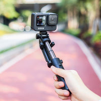 HKM-656019 Adjustable Selfie Stick Tripod with Vertical and Horizontal Phone Holder Compatible with iPhone Models
