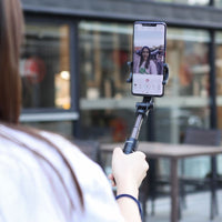 HKM-656019 Adjustable Selfie Stick Tripod with Vertical and Horizontal Phone Holder Compatible with iPhone Models