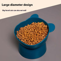 HKM-6560573 Oblique High Foot Anti-Tumble Pet Bowl for Cats and Dogs - Available in Multiple Colors