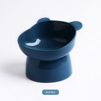 HKM-6560573 Oblique High Foot Anti-Tumble Pet Bowl for Cats and Dogs - Available in Multiple Colors