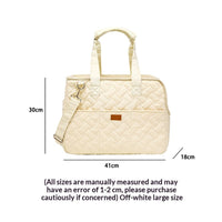 HKM-6560829 Lightweight Beige Canvas Crossbody Pet Carrier Bag for Cats