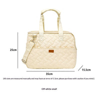 HKM-6560829 Lightweight Beige Canvas Crossbody Pet Carrier Bag for Cats