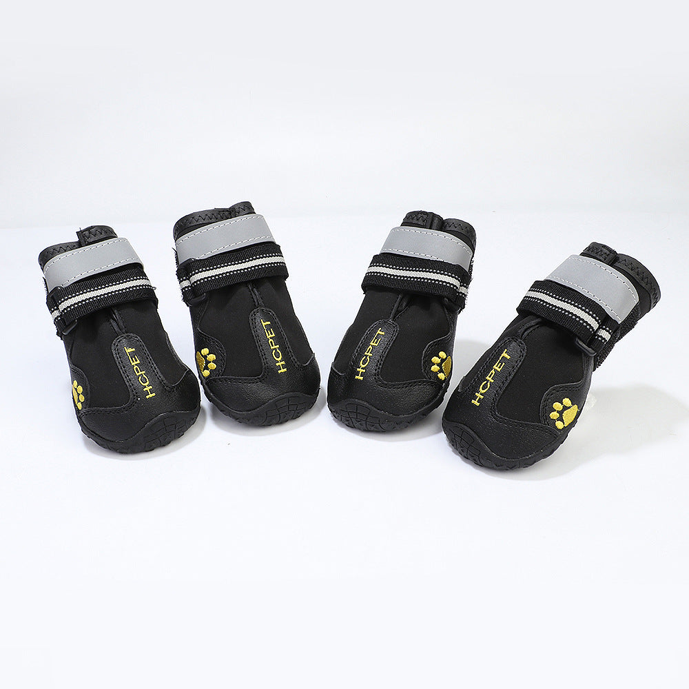 HKM-6561213 Waterproof Dog Shoes for Pets – Durable Cloth Material, Available in Black and Red, Sizes 2 to 8