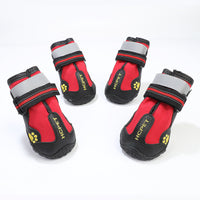 HKM-6561213 Waterproof Dog Shoes for Pets – Durable Cloth Material, Available in Black and Red, Sizes 2 to 8