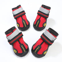 HKM-6561213 Waterproof Dog Shoes for Pets – Durable Cloth Material, Available in Black and Red, Sizes 2 to 8