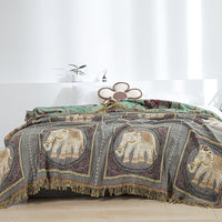 HKM-656147 Geometric Pattern Pure Cotton Gauze Blanket - Versatile Air Conditioning and Sofa Cover