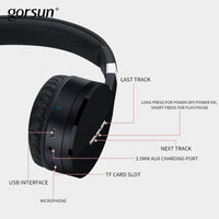 HKM-656339 Wireless Folding Stereo Bluetooth Headset with Deep Noise Reduction and TF Card Support