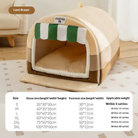 HKM-6564413 Stylish Painted Pet Bed for Large Dogs - Available in Rock Yellow, Lucky Green, and Coffee Brown